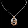 Image 2 : 14K White Gold 1.16ctw Fancy Color Diamond Pendant