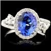 Image 1 : 14K Gold 1.82ct Tanzanite & 0.48ctw Diamond Ring