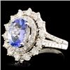 Image 2 : 14K Gold 1.82ct Tanzanite & 1.03ctw Diamond Ring