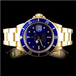 Rolex 18K YG Submariner Men's Wristwatch