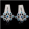 Image 1 : 14K White Gold 0.71ctw Fancy Color Diamond Earring