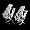 Image 2 : 14K White Gold 0.71ctw Fancy Color Diamond Earring