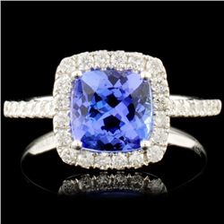 14K Gold 1.61ct Tanzanite & 0.42ctw Diamond Ring