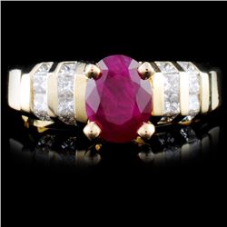 14K Gold 1.54ct Ruby & 0.73ctw Diamond Ring