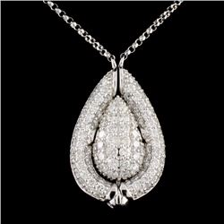 14K Gold 1.74ctw Fancy Diamond Pendant