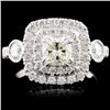 Image 1 : 18K White Gold 1.60ctw Diamond Ring