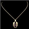 Image 2 : 14K Gold 2.30ctw Garnet Pendant