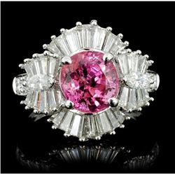 18K White Gold 2.26ct Spinel & 1.51ct Diamond Ring