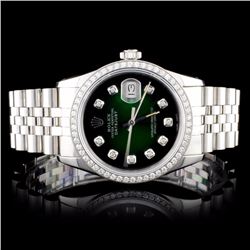 Rolex SS DateJust 1.00ctw Diamond Gents Wristwatch