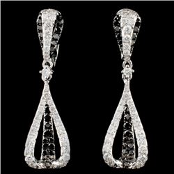 14K Gold 1.61ctw Fancy Color Diamond Earrings