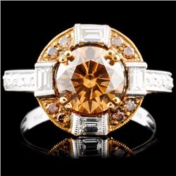 14K Gold 2.85ctw Fancy Color Diamond Ring