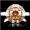 Image 1 : 14K Gold 2.85ctw Fancy Color Diamond Ring