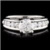 Image 1 : Solid Platinum 0.98ctw Diamond Ring