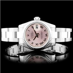 Rolex SS DateJust Pink Ladies Wristwatch 179174