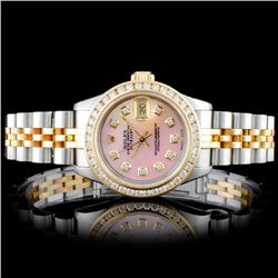 Rolex YG/SS DateJust 1.00ct Diamond Ladies Wristwa