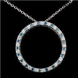 18K Gold 0.62ctw Fancy Diamond Pendant