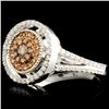 Image 3 : 14K Gold 0.99ctw Fancy Color Diamond Ring