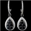 Image 1 : 14K White Gold 2.64ctw Fancy Color Diamond Earring