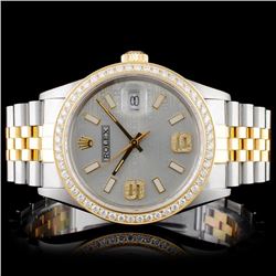Rolex YG/SS DateJust 1.50ct Diamond Gents Wristwat