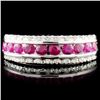 Image 1 : 14K Gold 0.87ctw Ruby & 0.11ctw Diamond Ring