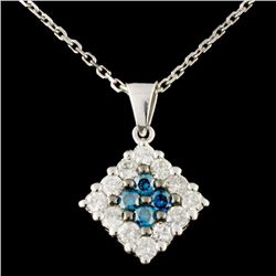 14K Gold 0.63ctw Fancy Color Diamond Pendant