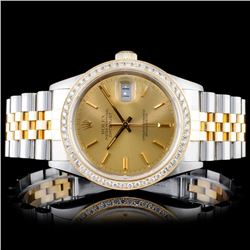 Rolex YG/SS DateJust 1.50ct Diamond Gents Wristwat