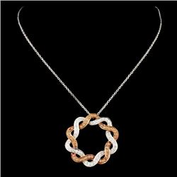 14K Gold 0.82ctw Fancy Color Diamond Pendant
