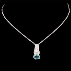 14K Gold 0.87ct Alexandrite & 0.10ctw Diamond Pend