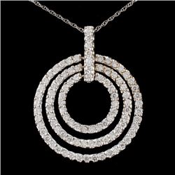 14K Gold 3.15ctw Diamond Pendant