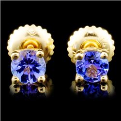 14K Gold 0.70ctw Tanzanite Earrings