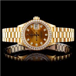 Rolex 18K YG Ladies 1.00ct Diamond Wristwatch