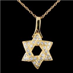 14K Gold 0.59ctw Diamond Pendant