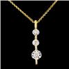 Image 1 : 14K Gold 0.25ctw Diamond Pendant