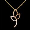 Image 1 : 14K Gold 0.54ctw Fancy Color Diamond Pendant