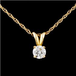 14K Gold 0.30ctw Diamond Pendant