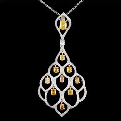 18K Gold 2.16ctw Fancy Diamond Pendant