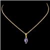 Image 2 : 14K Gold 1.00ct Amethyst Pendant