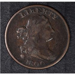 1800 DRAPED BUST HALF CENT, VF