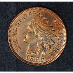 1895 INDIAN HEAD CENT, CHOICE BU RED