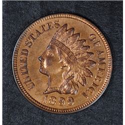1899 INDIAN HEAD CENT, CHOICE BU RED