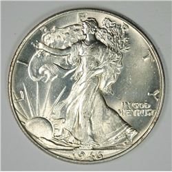 1946 WALKING LIBERTY HALF DOLLAR, GEM BU