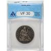 Image 1 : 1858 SEATED HALF DOLLAR ANACS VF30-CRACKED HOLDER