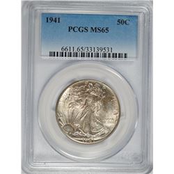 1941 WALKING LIBERTY HALF DOLLAR, PCGS MS-65
