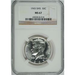 1965 SMS KENNEDY HALF DOLLAR -  NGC MS67