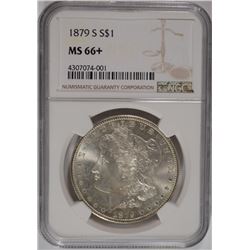 1879-S MORGAN SILVER DOLLAR, NGC  MS-66+