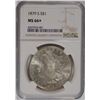 Image 1 : 1879-S MORGAN SILVER DOLLAR, NGC  MS-66+
