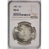 Image 1 : 1881 MORGAN SILVER DOLLAR, NGC MS-65