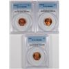 Image 1 : 3 - PCGS GRADED LINCOLN CENTS, PCGS MS-66 RED: 1944, 1953-D & 1956-D