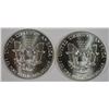 Image 2 : ( 2 ) GEM BU 1990 AMERICAN SILVER EAGLES