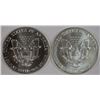 Image 2 : ( 2 ) GEM BU 1991 AMERICAN SILVER EAGLES